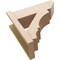 Ekena Millwork 8-in W x 22-in D x 22-in H Balboa Slat Rough Cedar Woodgrain TimberThane Outlooker, Primed Tan OUTUR080X22X22BOA24RCPR - alternate 2
